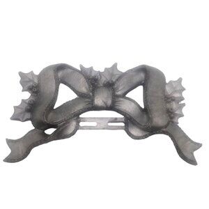 Metzke Pewter Signed1989 Bowtie Holly Hanging Christmas Design Rare Find Vintage